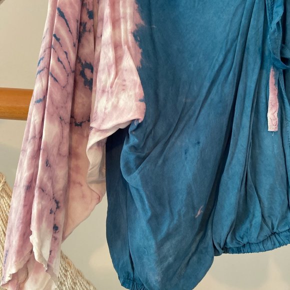 Blu moon kimono criss cross top - Picture 3 of 4